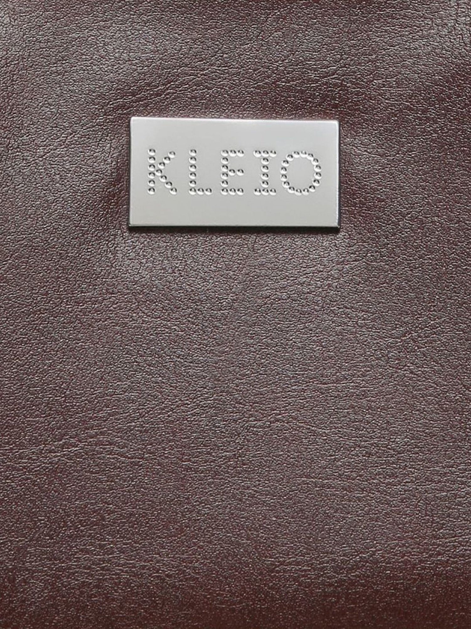 KLEIO Brown Solid Medium Handbag