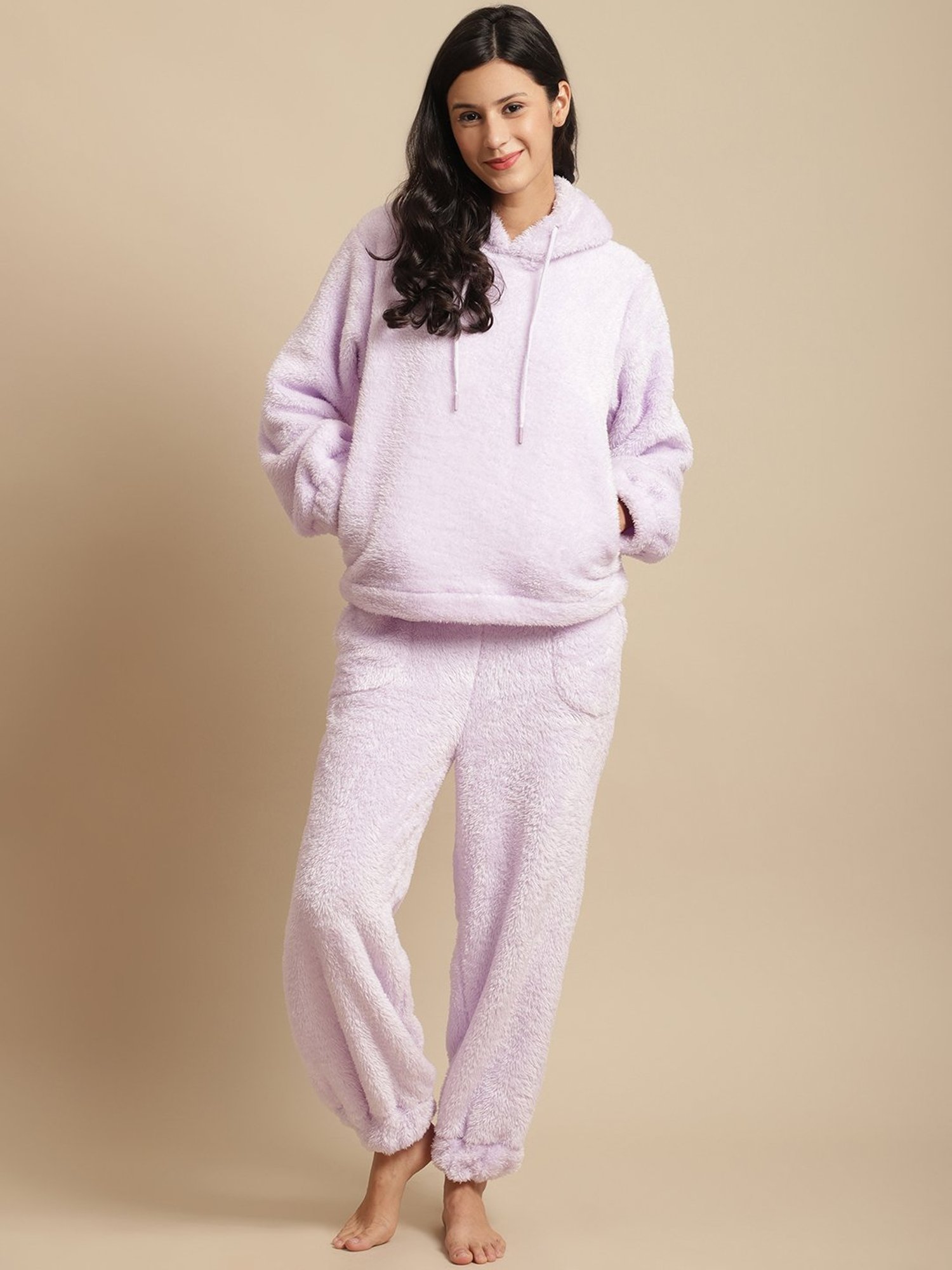 Secret Wish Lavender Hoodie With Lounge Pants