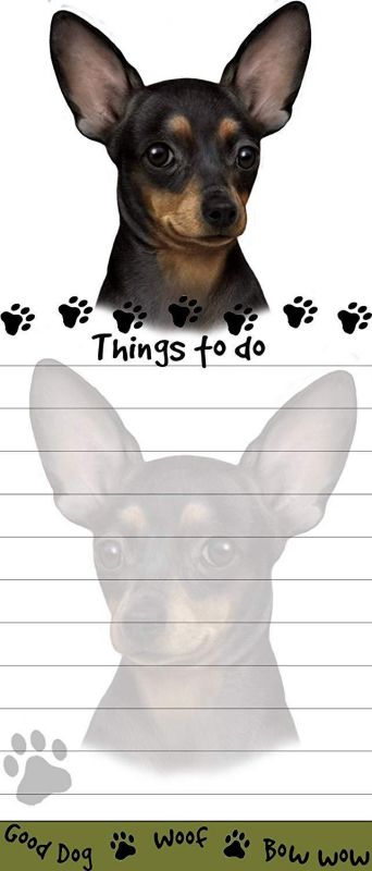 Chihuahua Magnetic List Pads Uniquely Shaped Sticky Notepad Measures 8.5 by 3.5 Inches