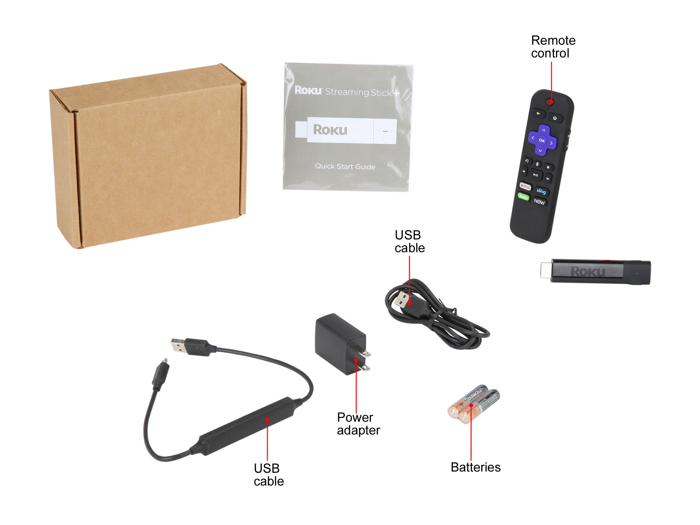 Roku Streaming Stick+ | 4K/HDR/HD Streaming Player with 4X The Wireless Range & Voice Remote with TV Power and Volume (2017) (Certified Refurbished)