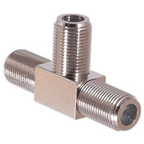 5 Pack F Female Type to dual F Female Tee Connectors Adapters connector 3 Female ports Ships from USA
