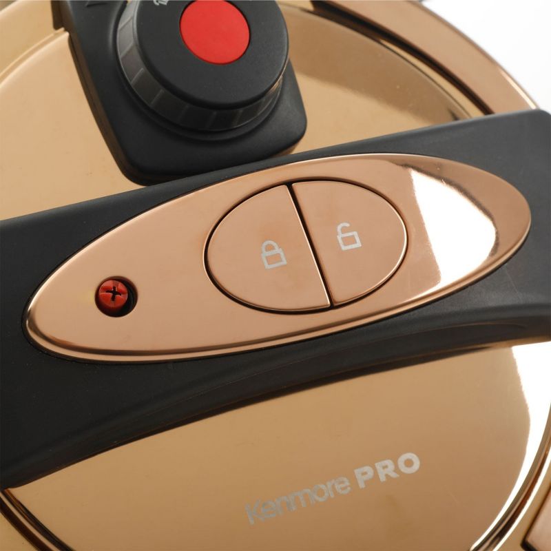 Kenmore Bloomfield 6 Quart Aluminum Pressure Cooker in Rose Gold