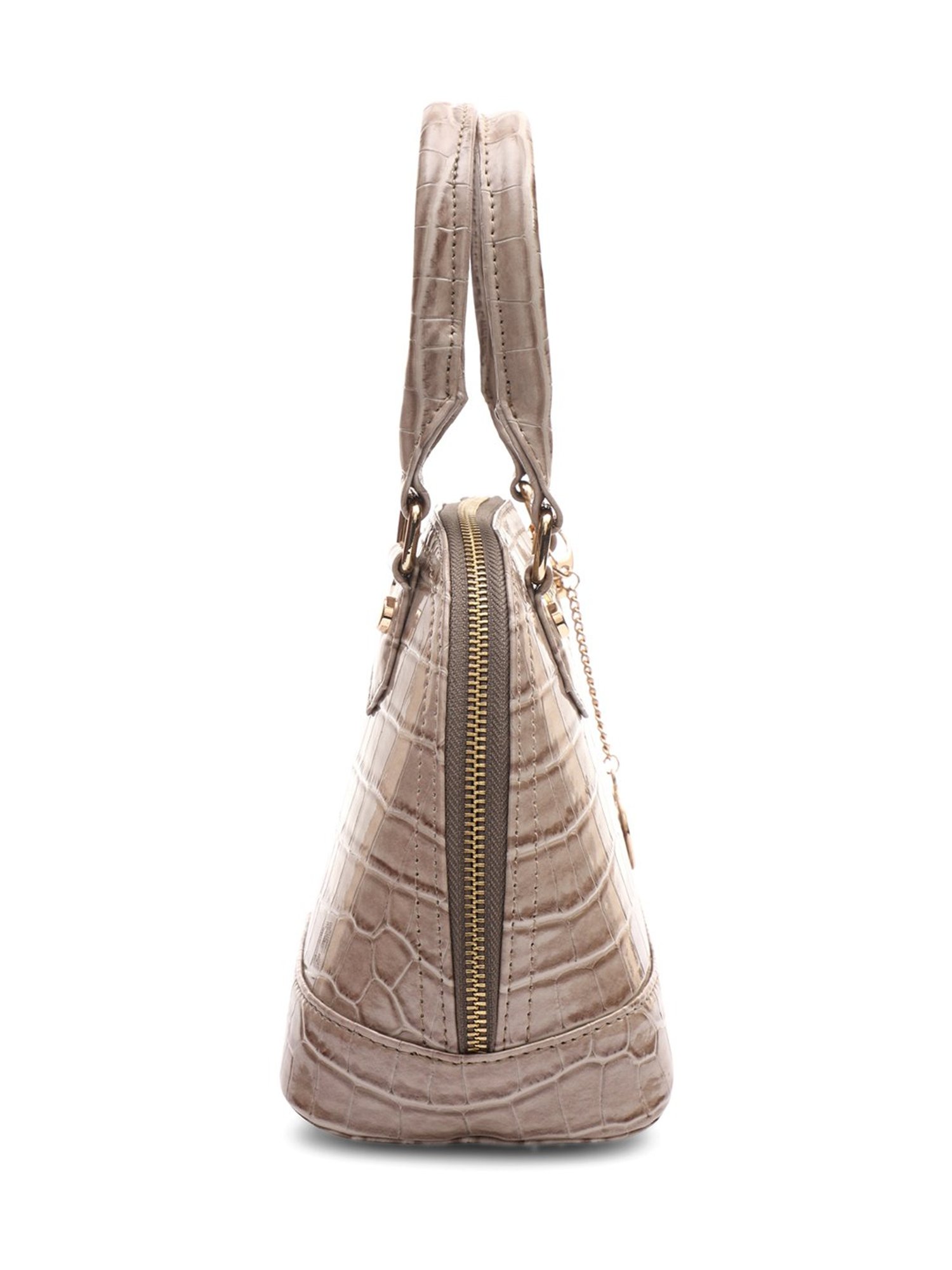 PELLE LUXUR Mushroom Brown Textured Small Purse Handbag