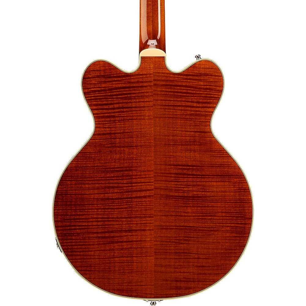 Gretsch Guitars G6609TFM Players Edition Broadkaster Center Block with String-Thru Bigsby and Flame Maple Bourbon Stain