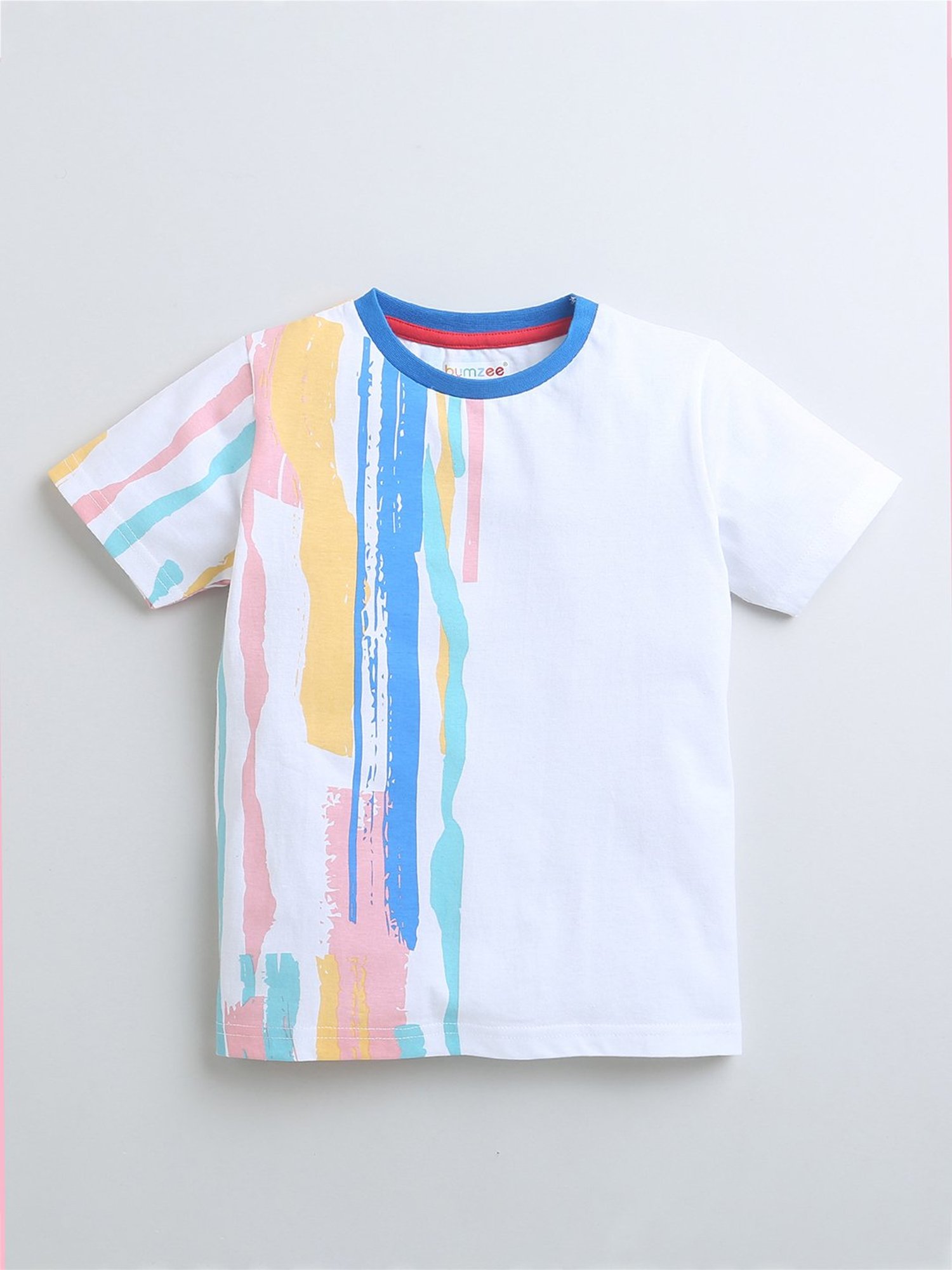 Bumzee Kids White Printed T-Shirt