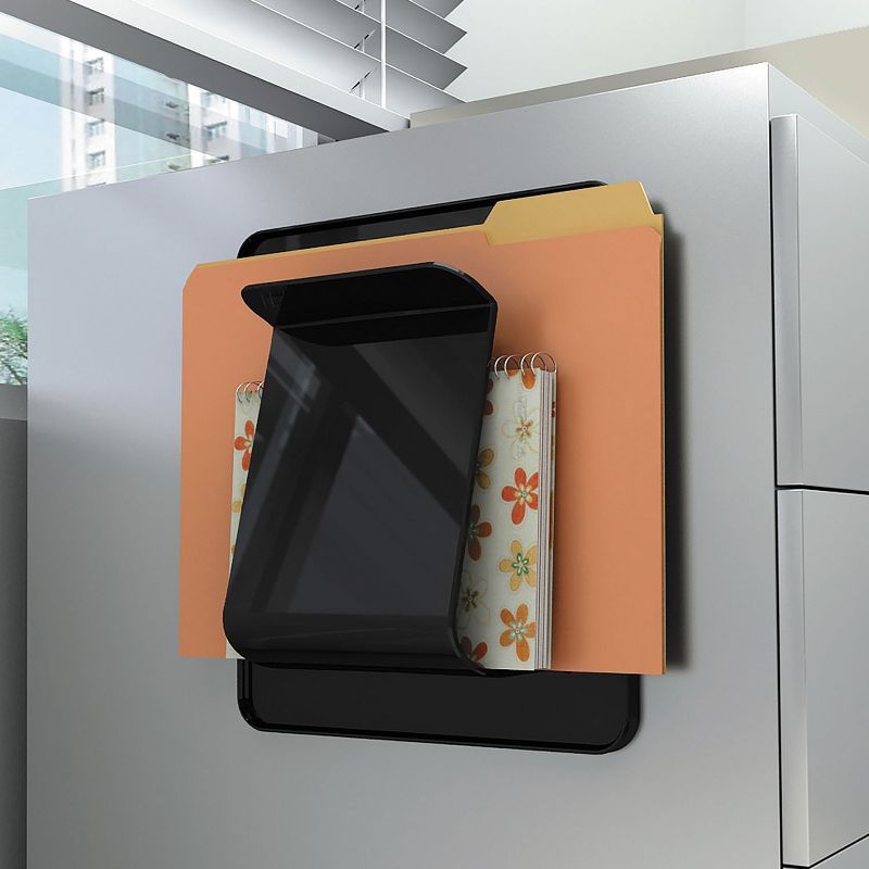 Deflect-O Stand Tall Wall File Legal/Letter/Oversized One Pocket Black 65504H