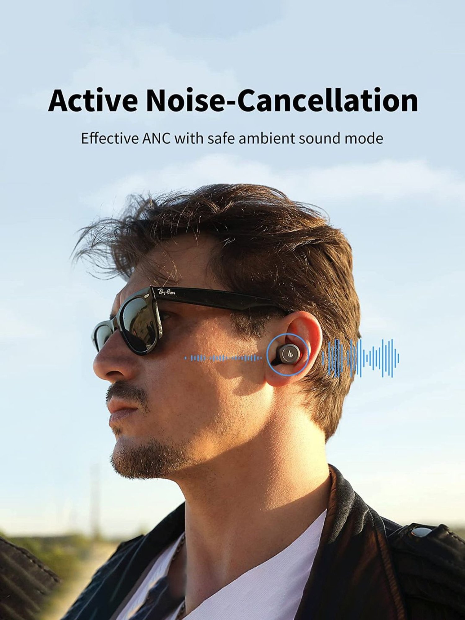 Edifier W240TN True Wireless Noise Cancellation In-Ear Headphones (Black)