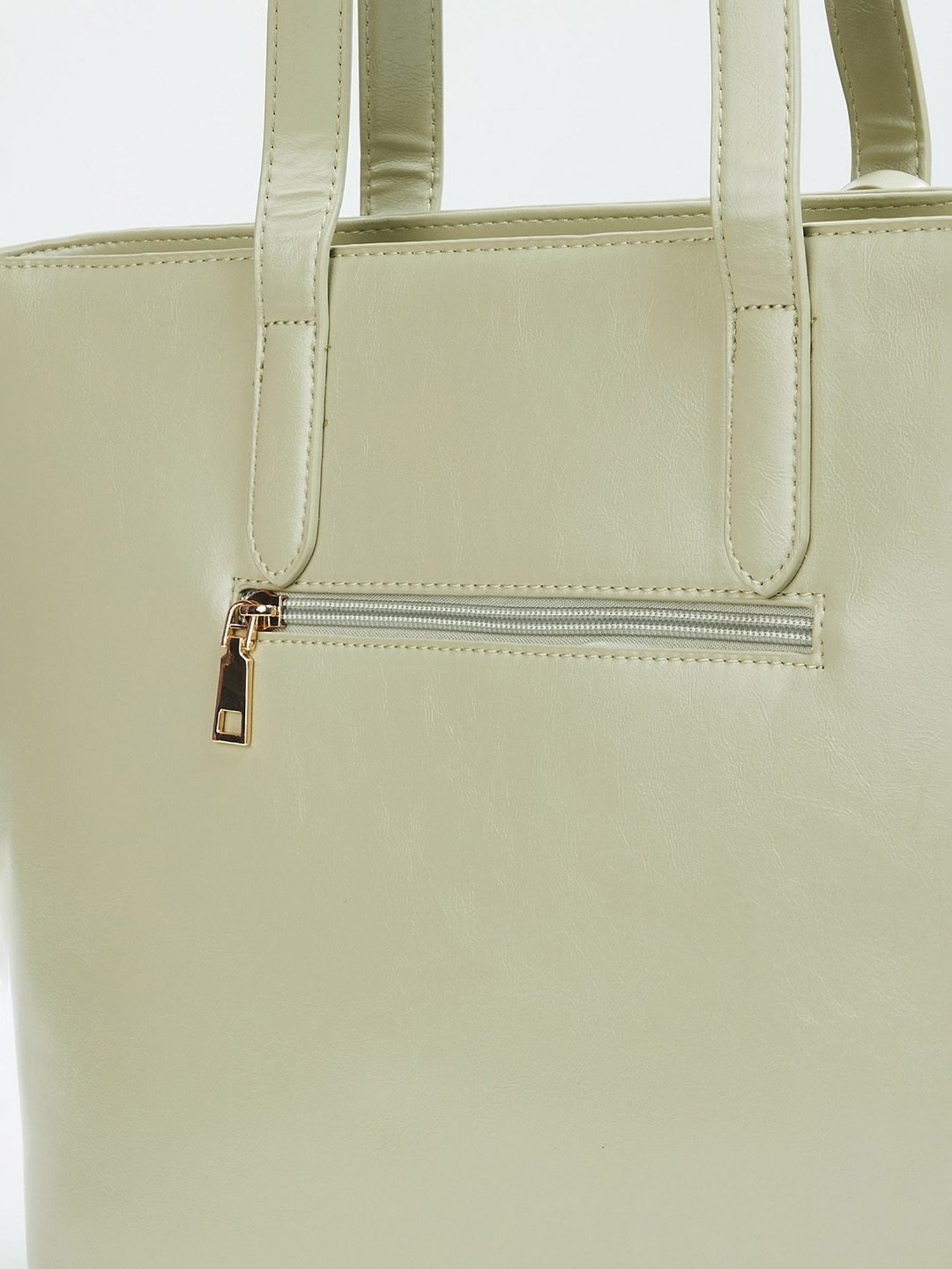 Code by Lifestyle Green Textured Tote Bag