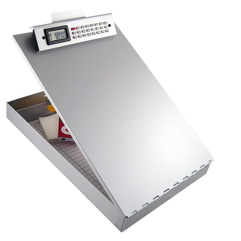 Saunders Redi-Rite Aluminum Storage Clipboard 1" Clip Cap 8 1/2 x 12 Sheets Silver 11025