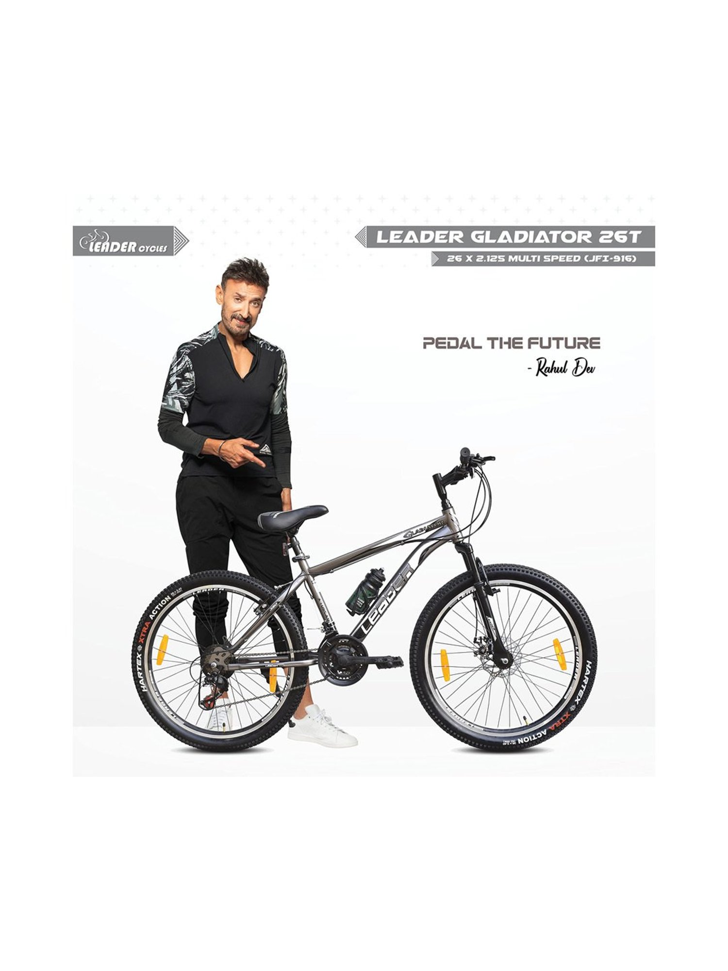 Leader Gladiator Bicycles (Grey) Size - 26T