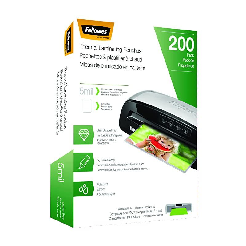 Thermal Laminating Pouches 200 Pack