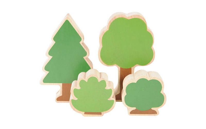 Kaplan Early Learning Nature's Accents: Trees and Bushes for Block Play