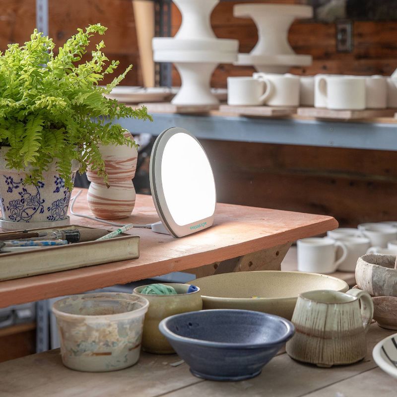 7.4" x 3.2" x 6.7" Happy Light Alba Novelty Table Lamp White - Verilux