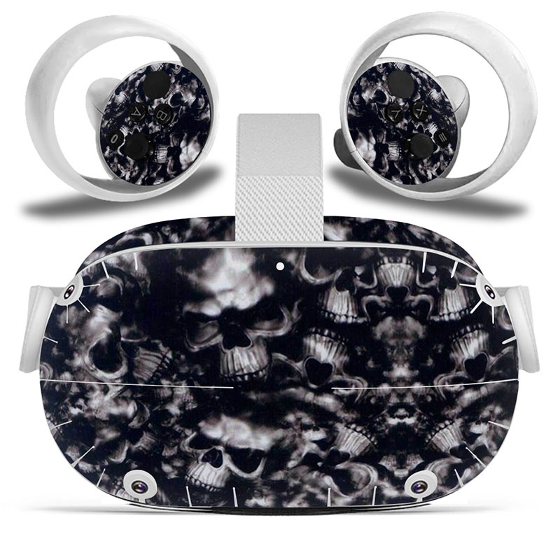 Amify Vinyl Skin Sticker for Oculus Quest 2 VR Headset Controller PVC Decals Cute Cartoon Wrap Cover for Oculus Quest 2 Accessories