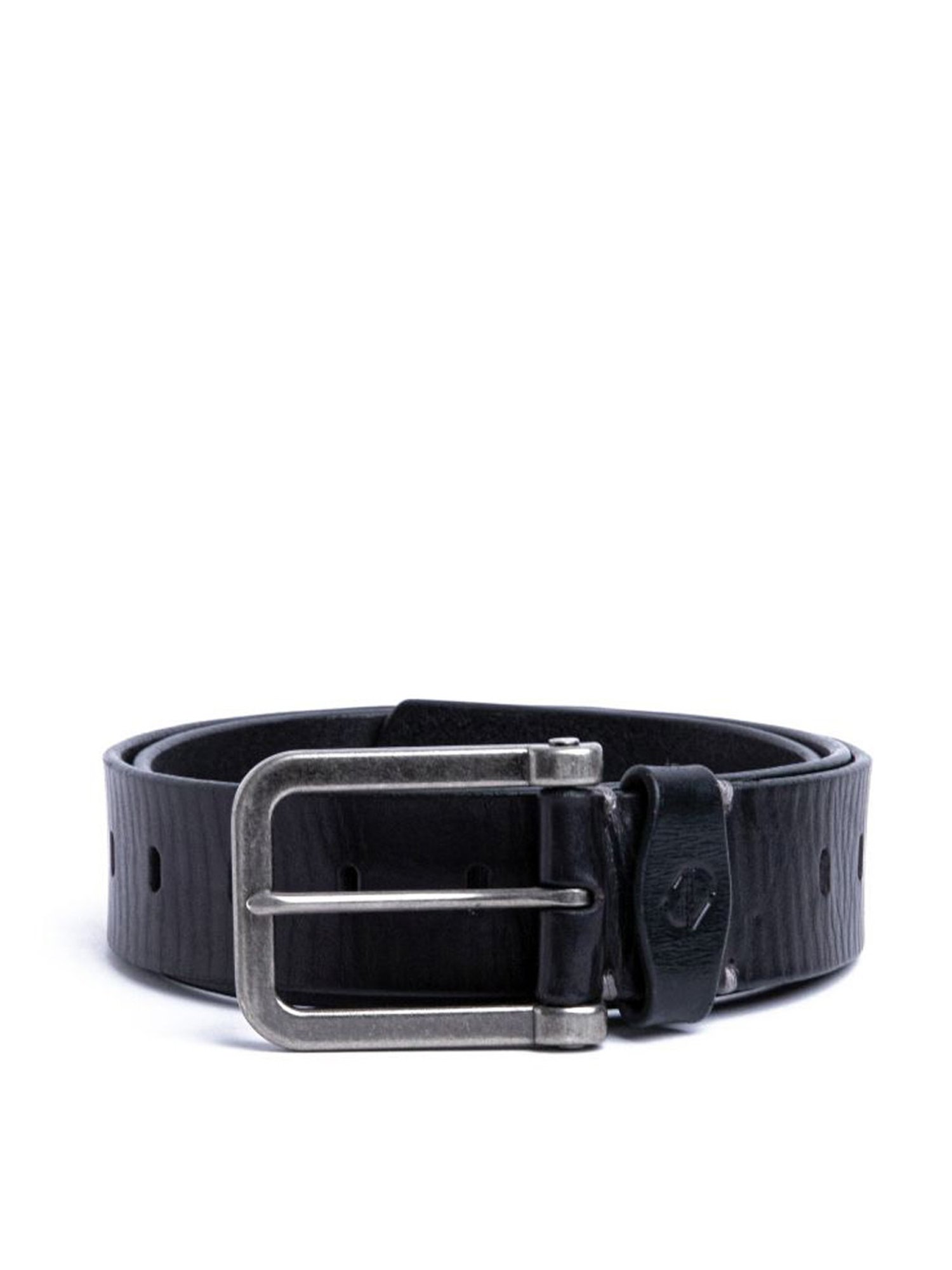 James Aston Alarico Elite Black Leather Solid Waist Belt