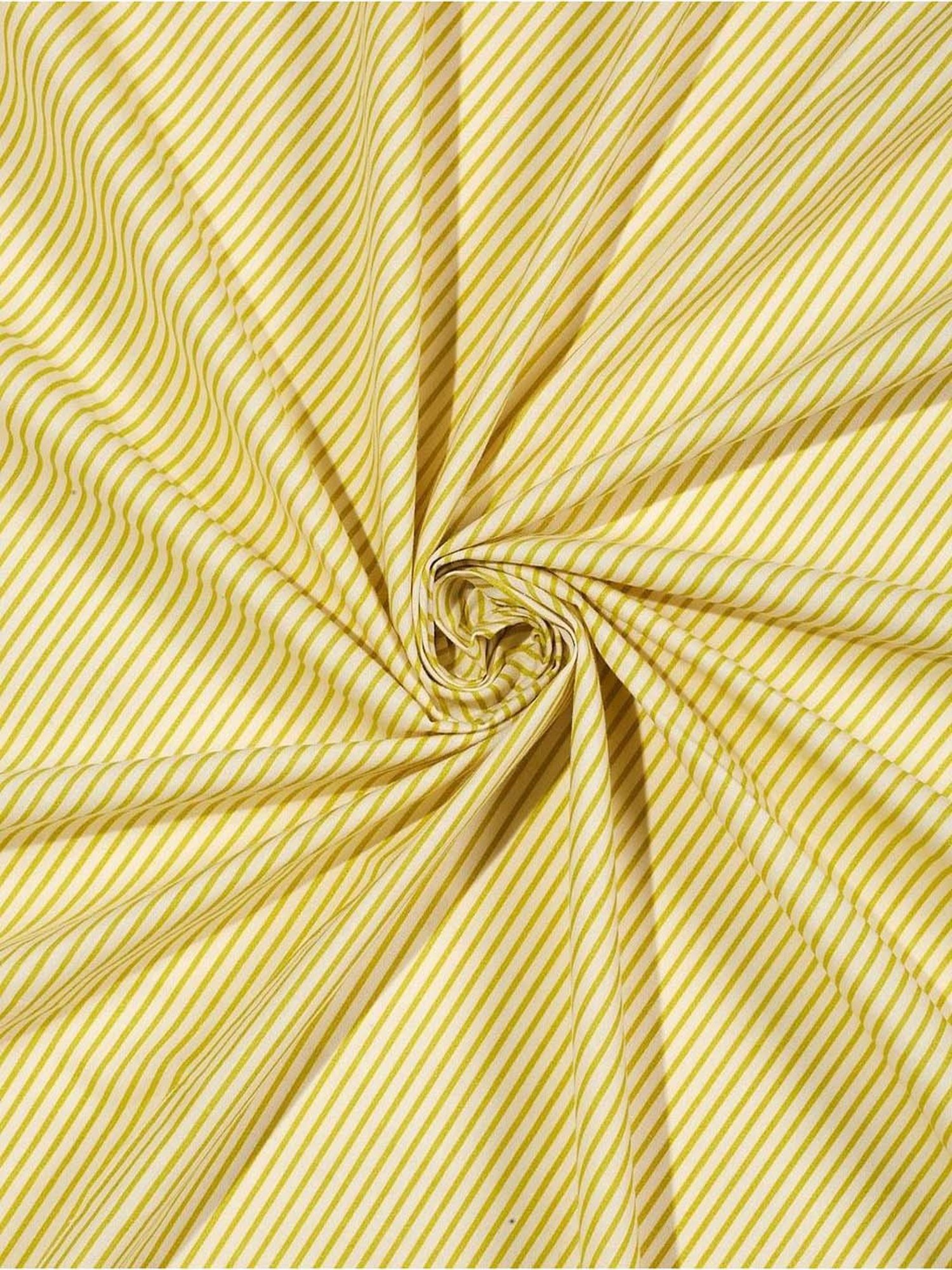 Fabindia Yellow Cotton 180 TC Double Bed Sheet With Pillow Covers
