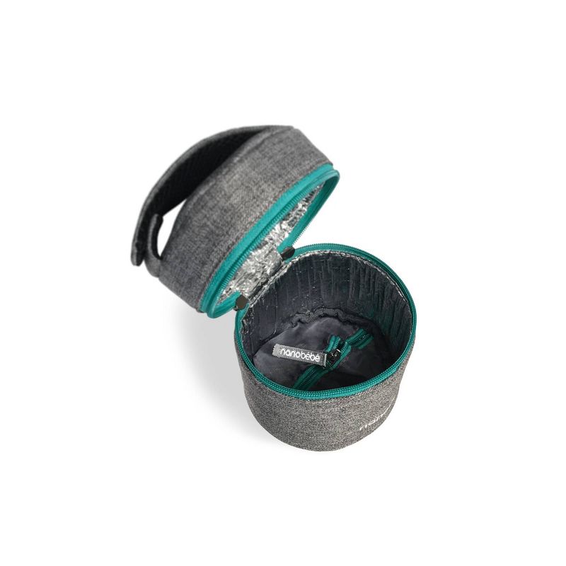 Nanobebe Compact Triple-Insulated Bottle Cooler & Travel Bag with Ice Pack - Gray - 30qt