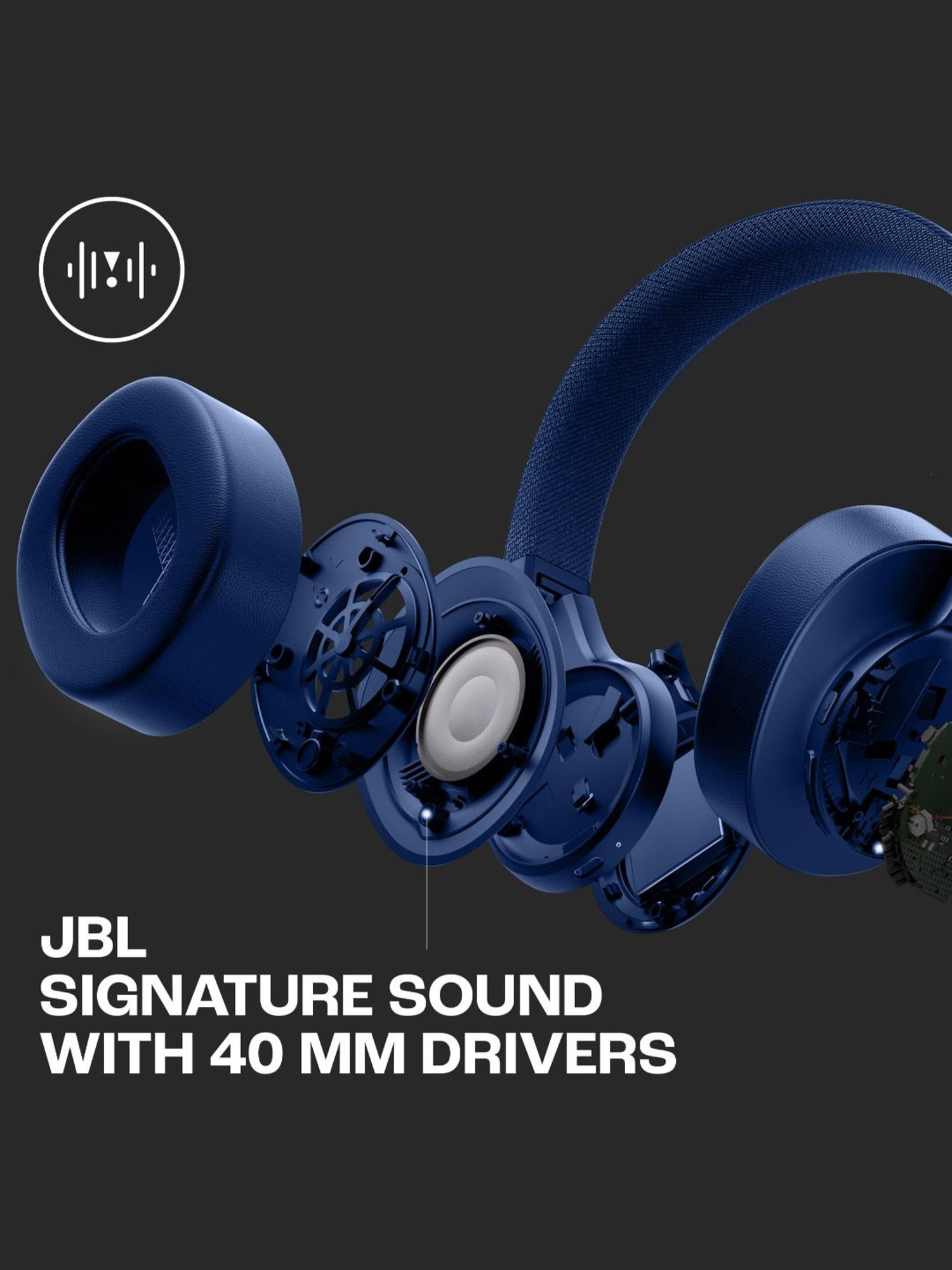 JBL Live 770NC Over Ear Wireless Headphones with True ANC & 65Hrs Playtime (Blue)