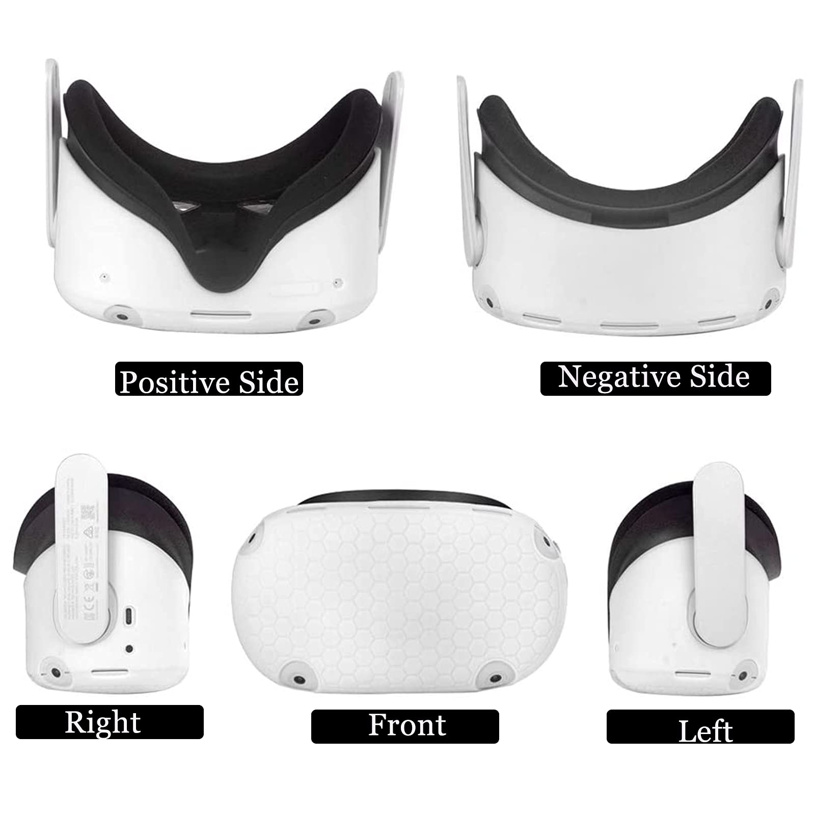 For Oculus Quest 2 VR Shell Front Face Protector Cover Anti Scratch Anti Dust Anti Shock,washed soft  flexible