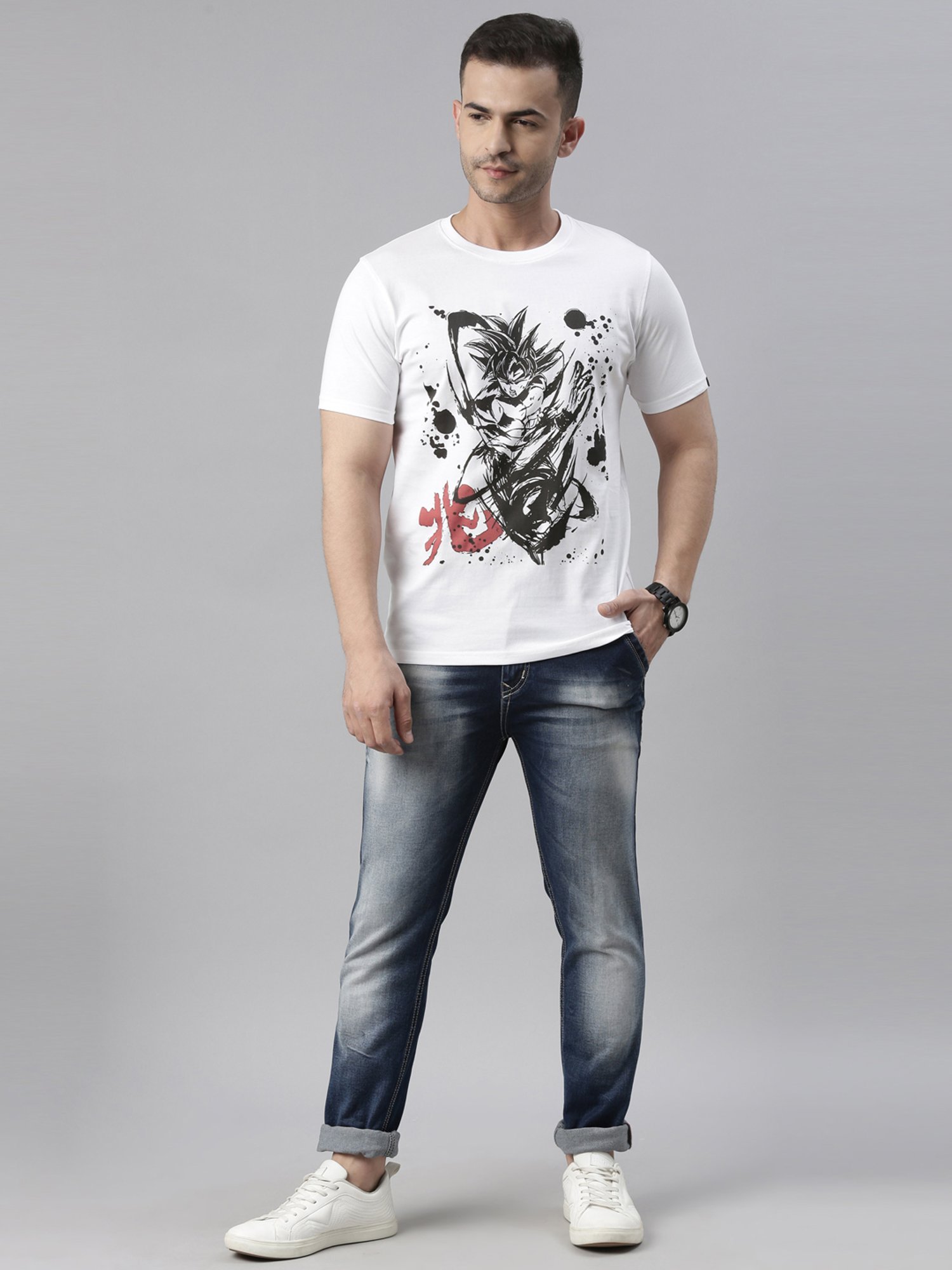 Bushirt White Cotton Crew T-Shirt