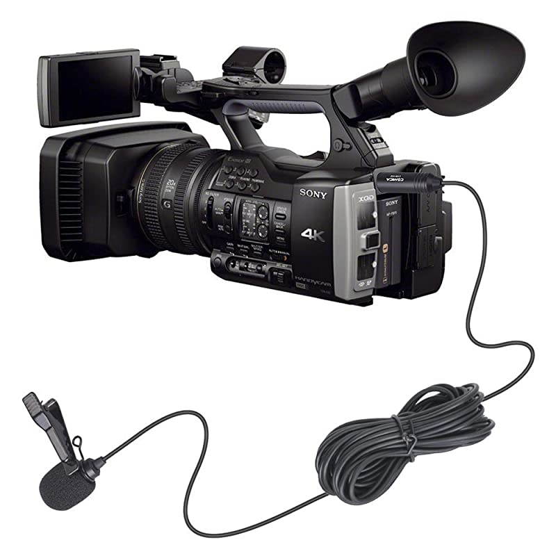 CVMV02O Phantom Power Omnidirectional XLR Lavalier Lapel Microphone for Canon Sony Panasonic Camcorders ZOOM H4n H5 H6 Tascam DR40 DR60D DR70D DR100 Recorders1476 fts