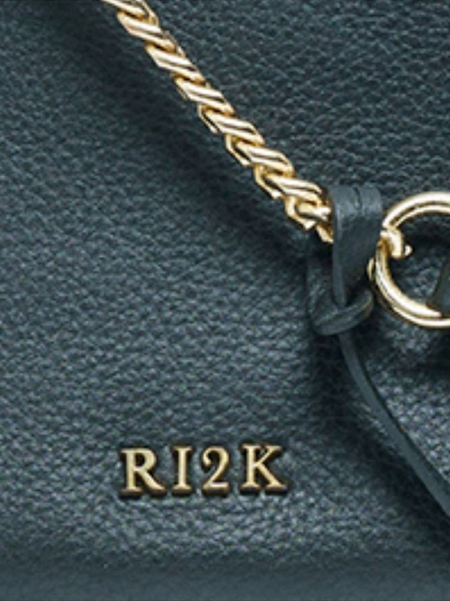 RI2K London Black Leather Small Shoulder Bag