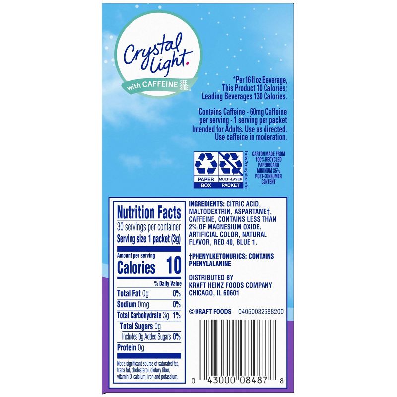 Crystal Light On the Go Grape Water Enhancer - 30pk/0.11oz Packets