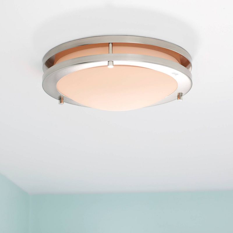 13" LED Circadian Wellness Flush Mount Ceiling Light White - Brilli