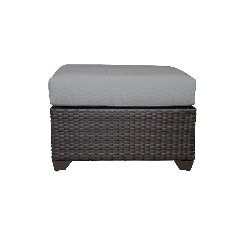 New Boston 8pc Seating Set Gray Frame Sunbrella Spectrum Denim Fabric - La-Z-Boy