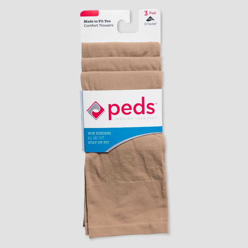 Peds Women's 3pk Light Opaque Trouser Socks - Nude 5-10