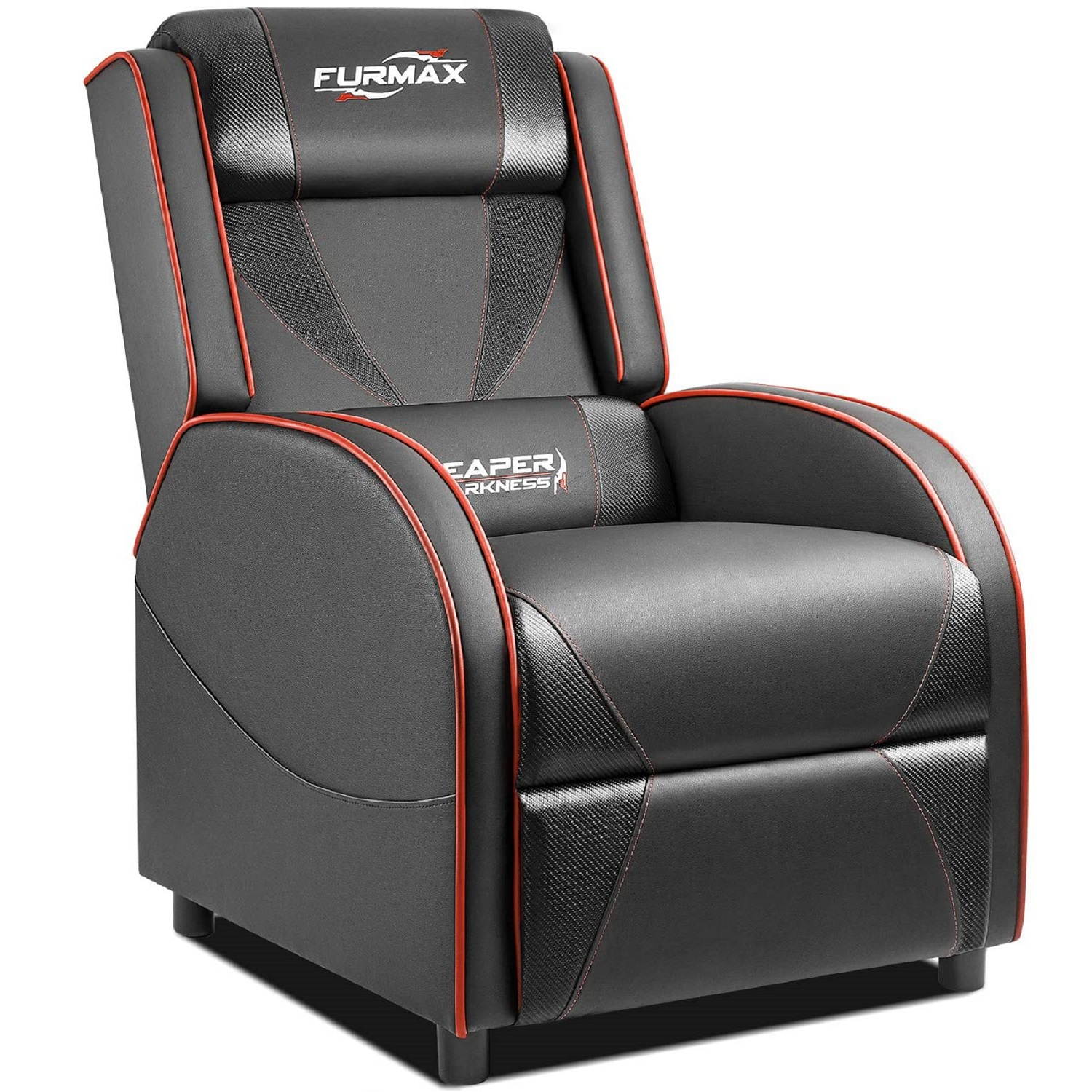 Furmax Gaming Recliner Chair Racing Style Single Ergonomic Lounge Sofa PU Leather Reclining Home Theater Seat for Living Room (Blue)