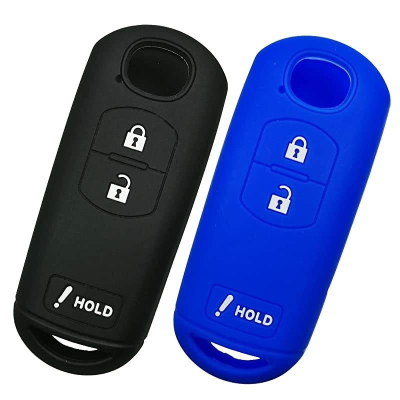 Qty2 3Btn Smart Key Fob Remote Covers Case Holder Jacket for Mazda 3 CX3 CX5 CX7 CX9 SPEED3