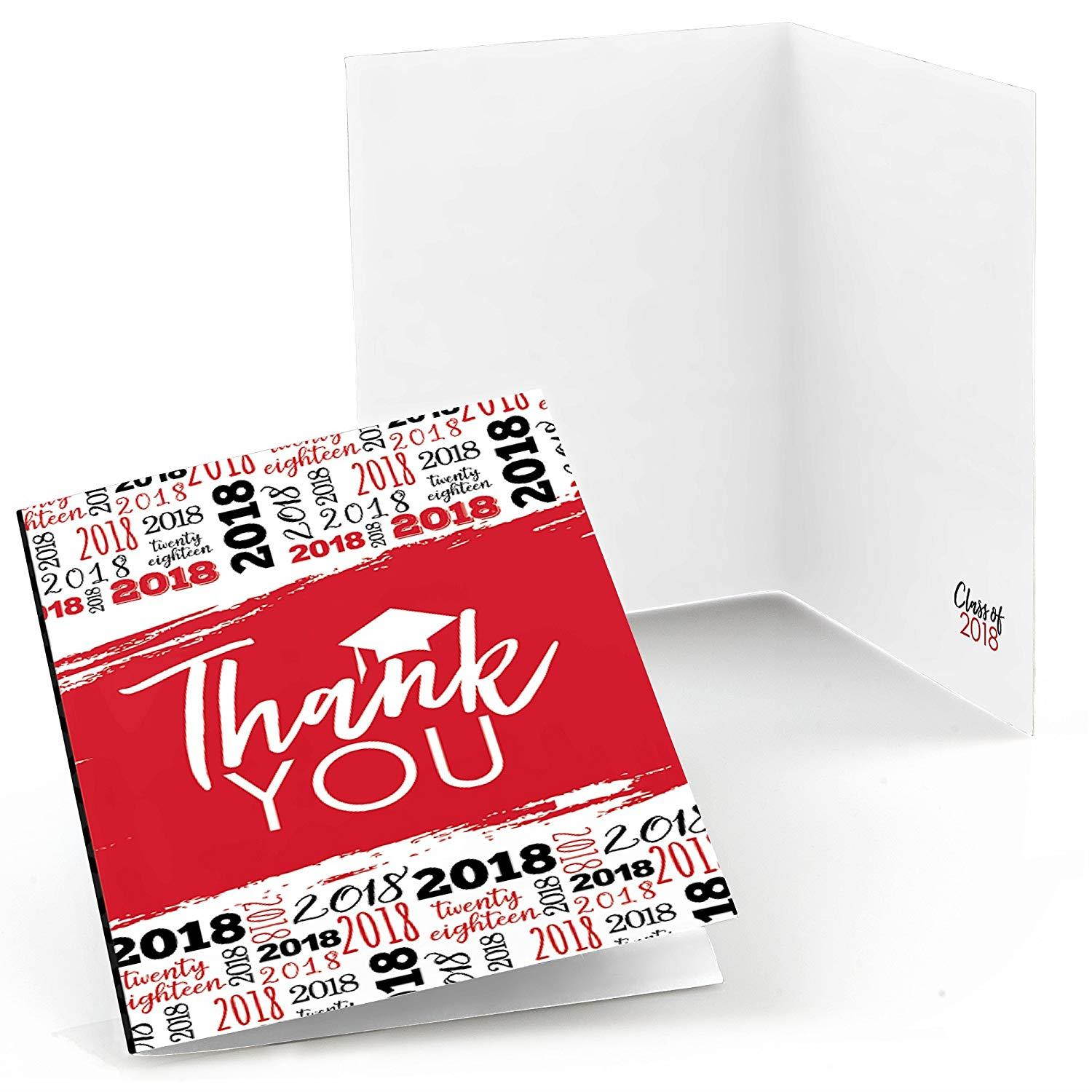 Red Grad - Best is Yet to Come - Red 2018 Graduation Party Thank You Cards (8 Count)