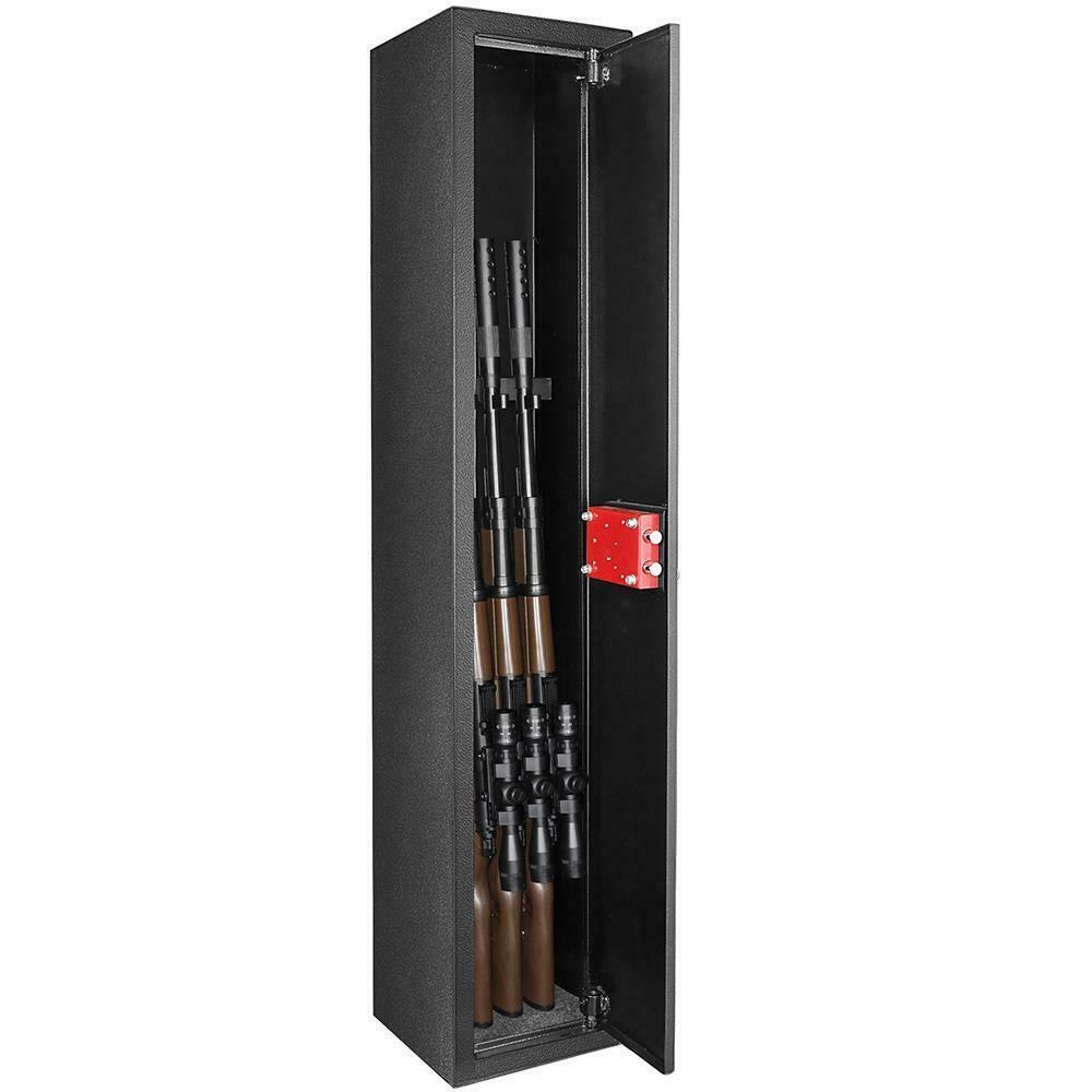 Zoko  Safe 3 Rifle Shot Lock Keys Steel Safes Box Wall Fixed Hunting Black