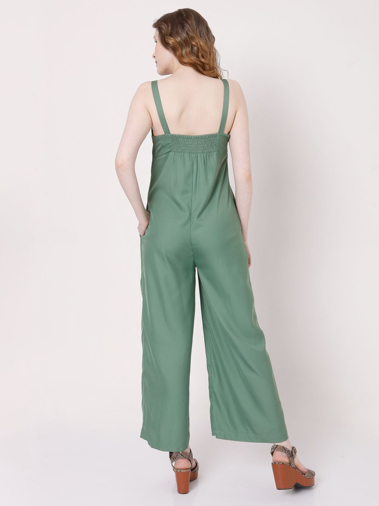 Vero Moda Green Maxi Jumpsuit