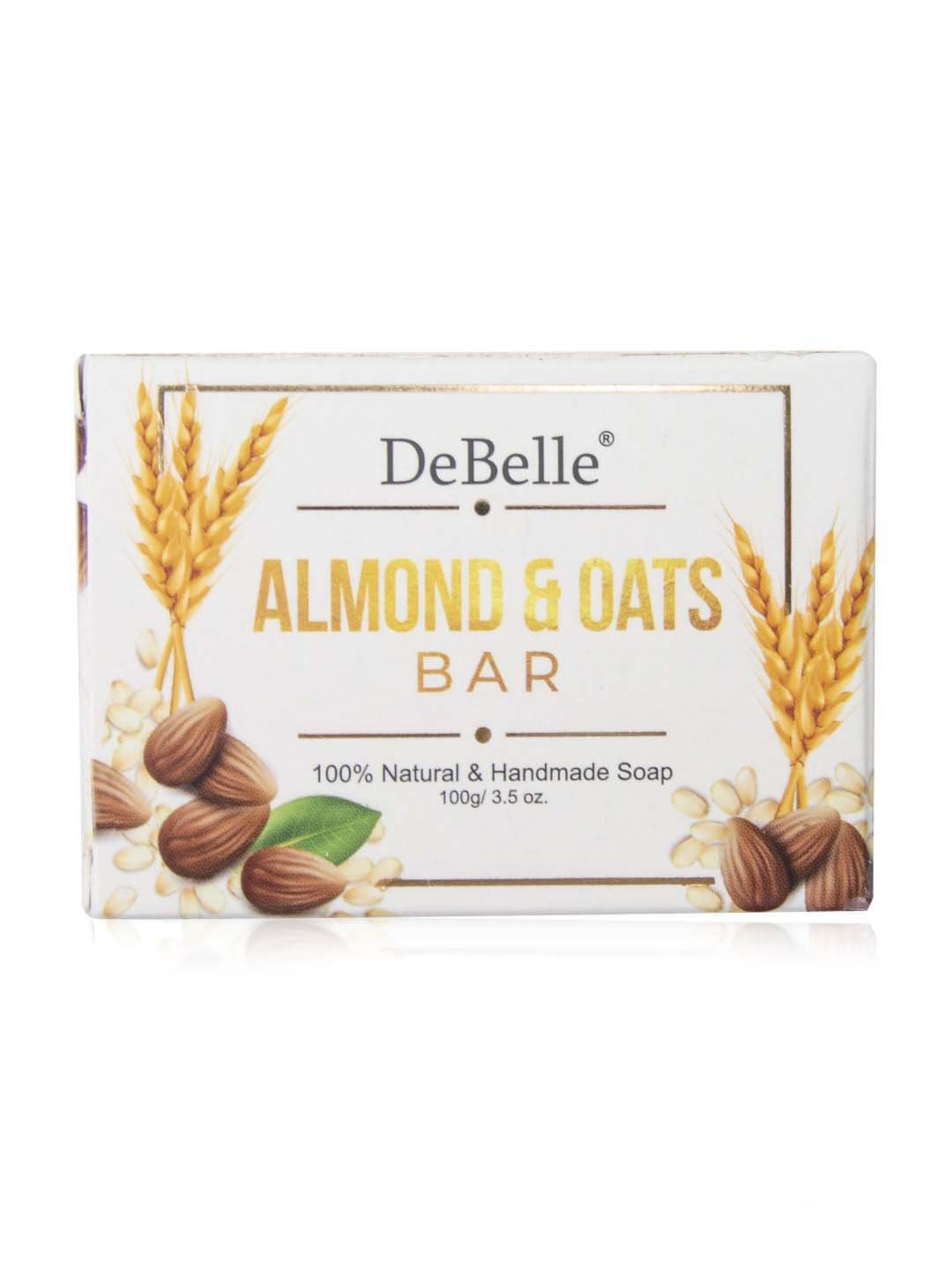 DeBelle Almond and Oats Bar- Natural and Handmade Soap - 100 gm