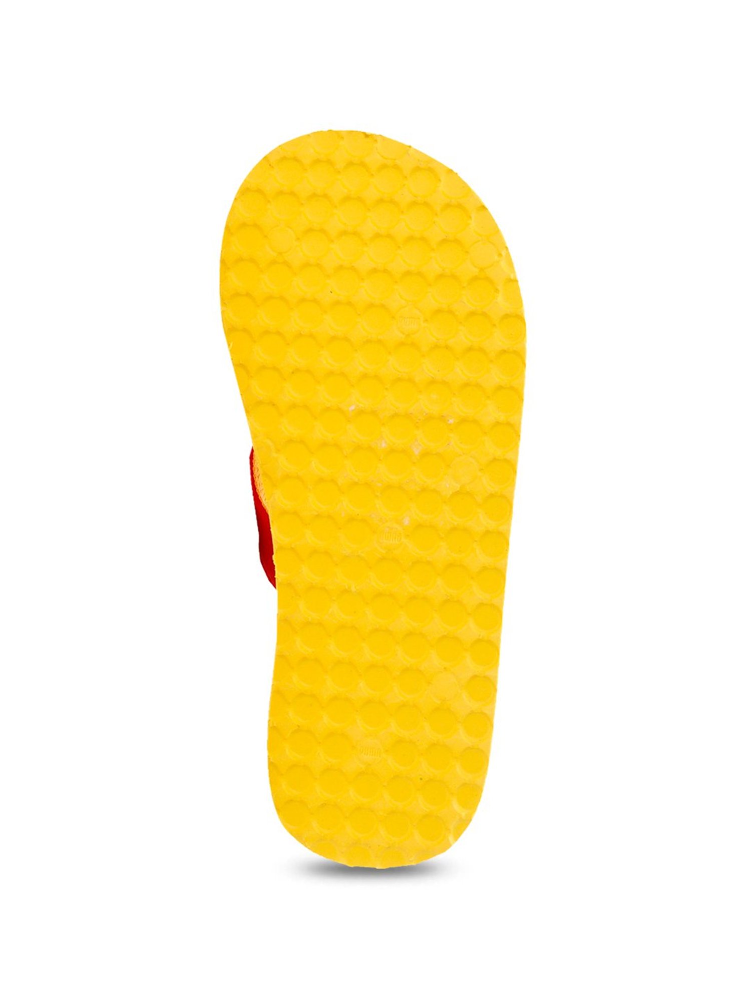 Puma Kids Bobble Red & Yellow Flip Flops