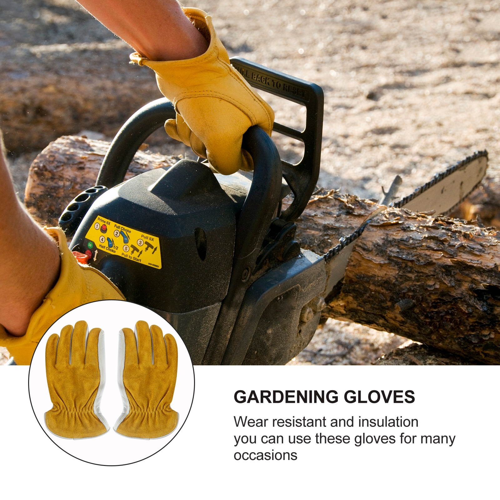 1 Pair Gardening Protective Gloves Welding Gloves Anti-slip Gloves for Work Home