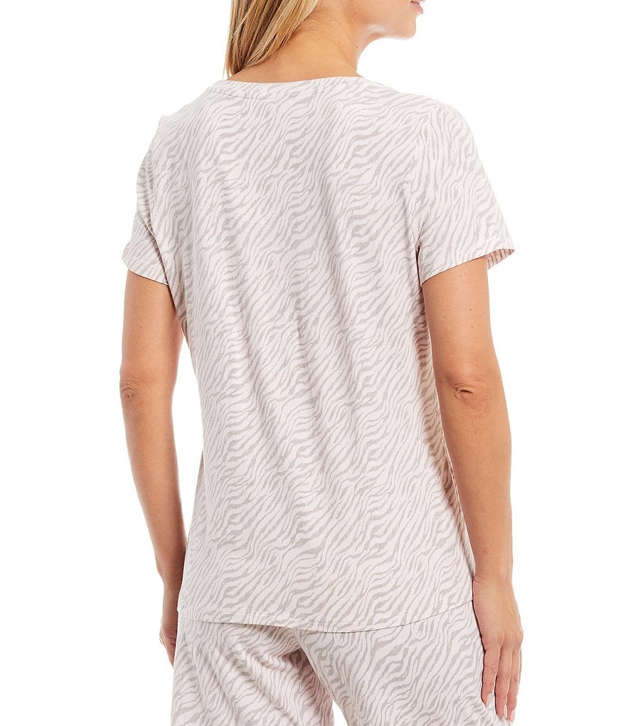 Sleep Sense Sketched Zebra Print Coordinating Sleep Tee