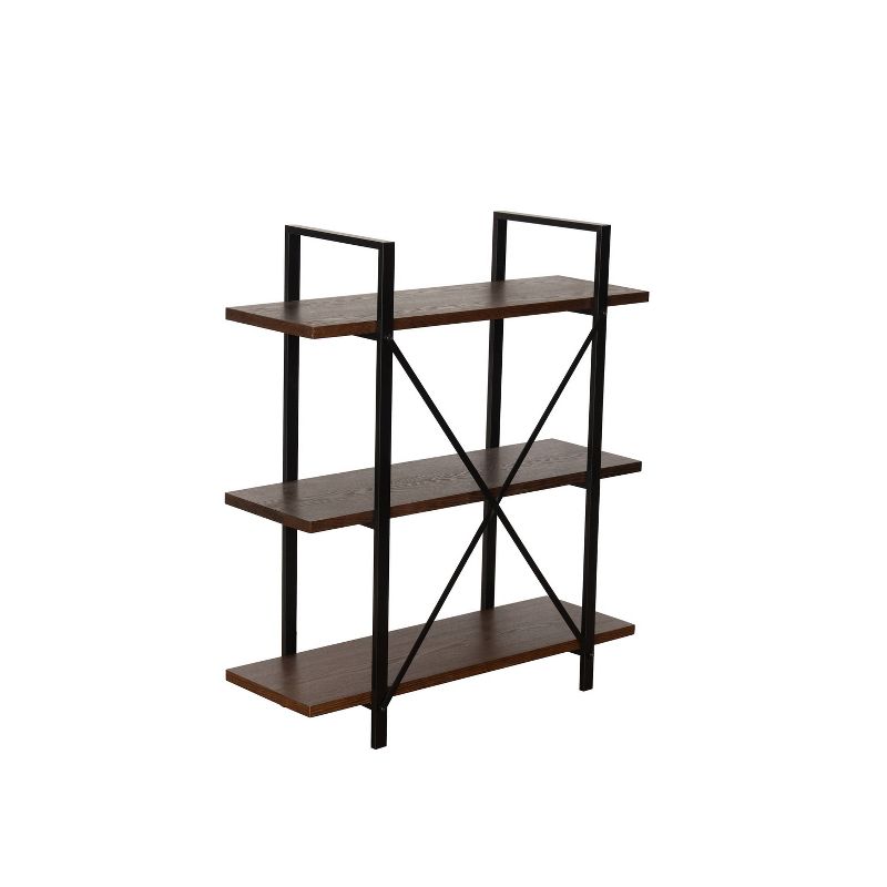 39.8" Brier 3 Shelf Etagere Bookshelf Walnut Brown - Summerland Home