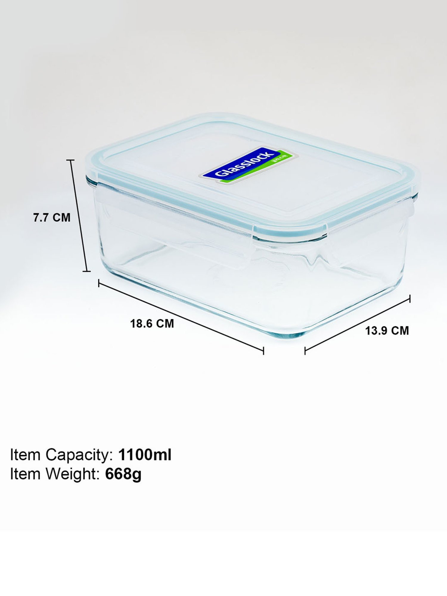 Glasslock Transparent Glass 1100 ml Jars and Container