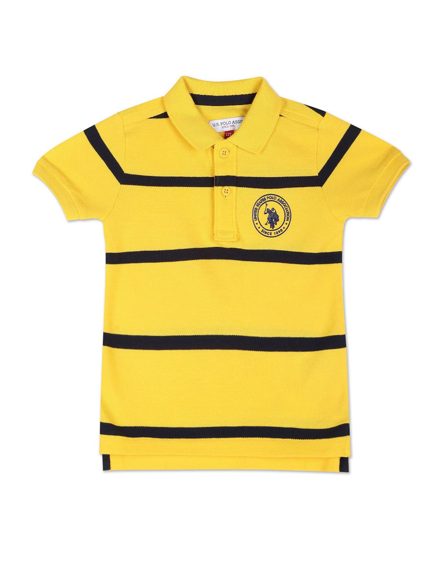 U.S. Polo Assn. Kids Yellow Striped Polo T-Shirt