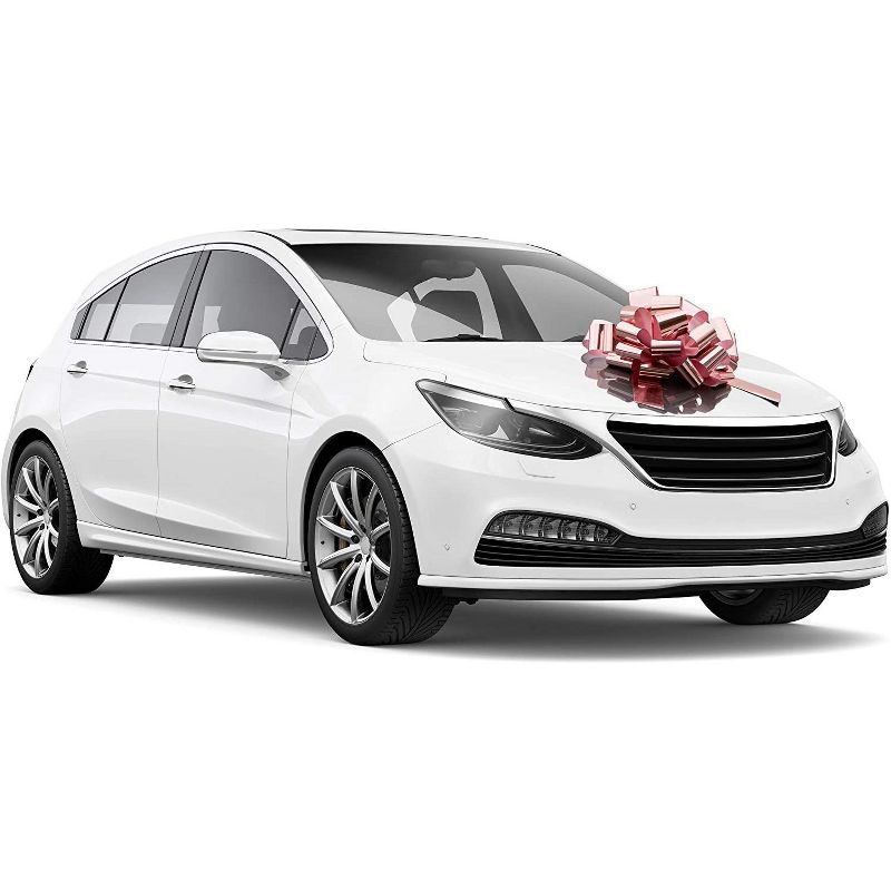 Okuna Outpost Giant Car Bow, Rose Gold Gift Wrapping for Vehicle (20 Inches)