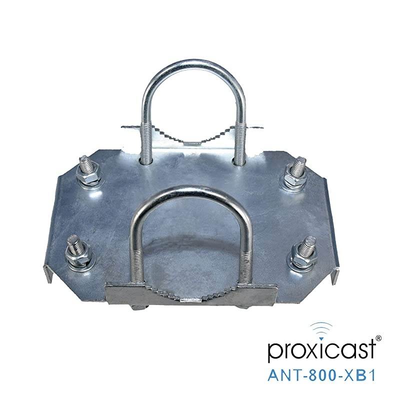 XBoom MIMO Antenna Mast CrossOver Bracket Kit for 125 to 20 OD Pipes Includes Heavy Duty RightAngle Plate Mounting Hardware