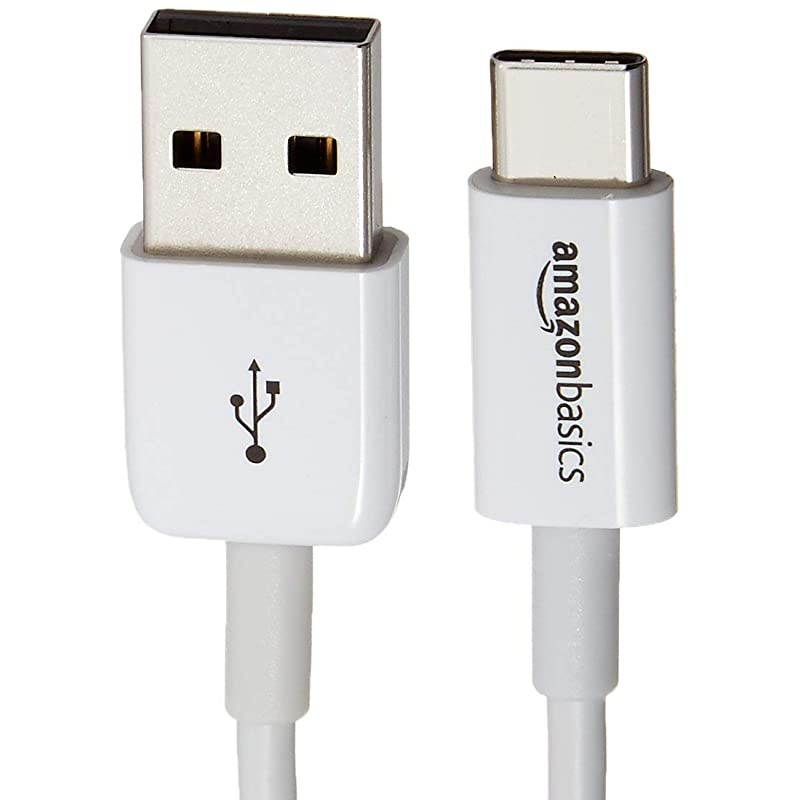 USB TypeC to USBA 20 Male Charger Cable 6 Feet 18 Meters White