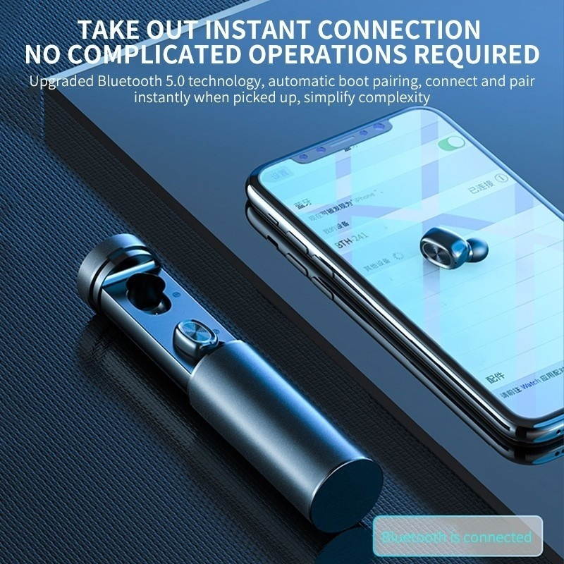 Abelanja TWS Bluetooth Earphones Wireless Headphones With Microphone Sports Waterproof Touch Control Wireless Headsets Earbuds Phone