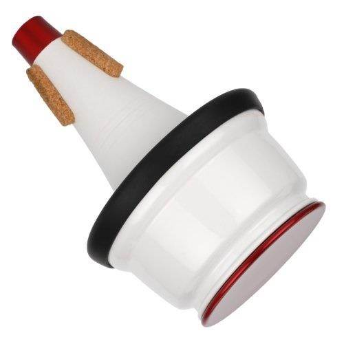 humes & berg stonelined adjustable cup aluminum trumpet mute red/white 242