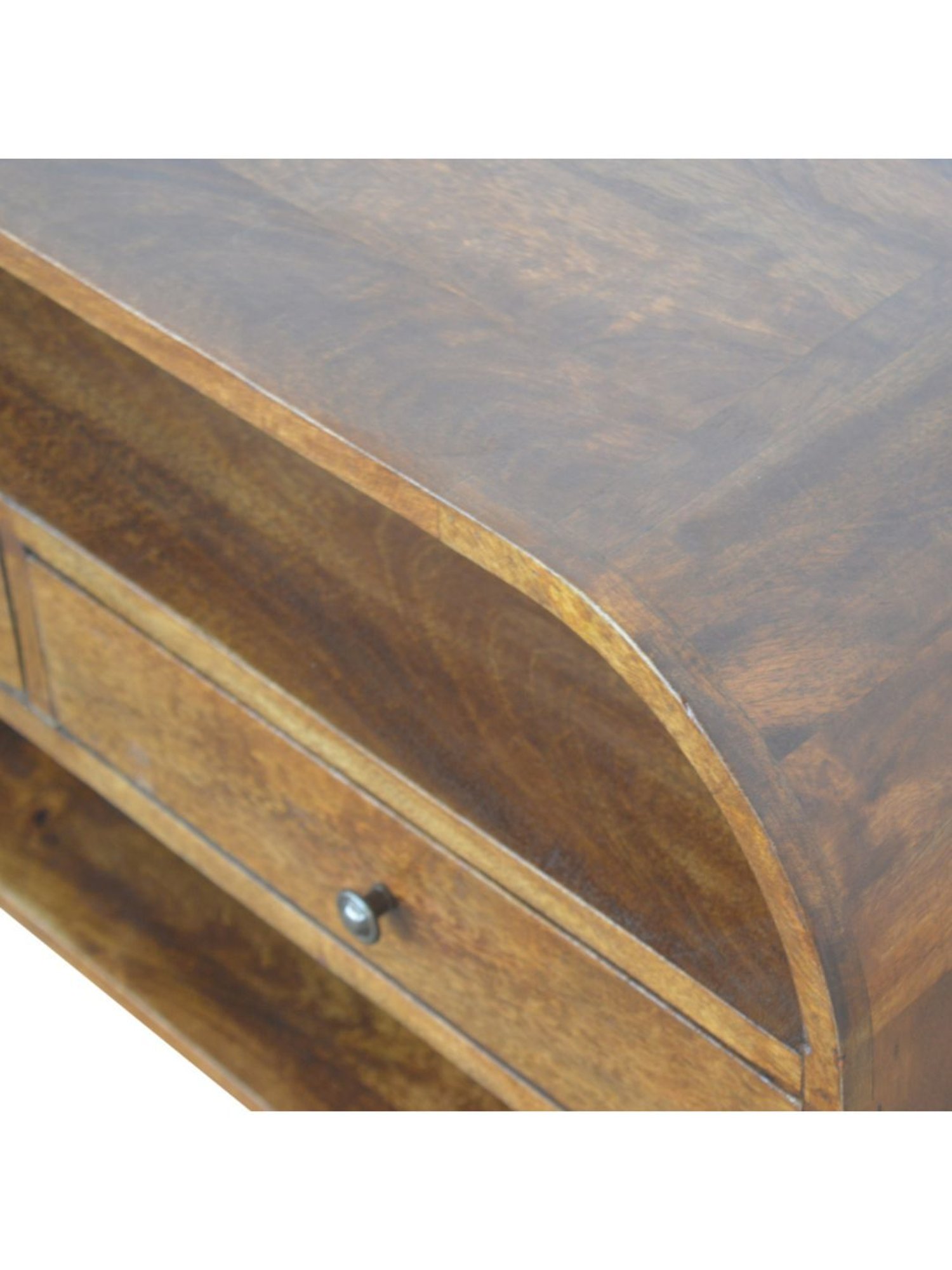 Artisan Furniture Brown Chestnut Curved Edge Media Unit with 2 Drawers