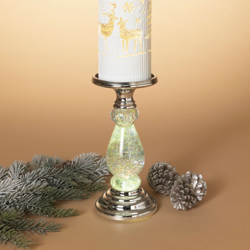 Gerson International 10.25-Inch Battery Operated Water Globe Candle Holder