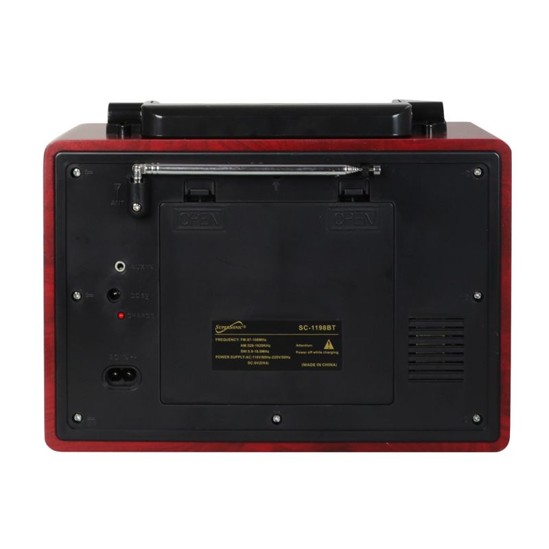 SuperSonic Vintage Retro Multifunction Bluetooth Speaker with Rechargeable Battery